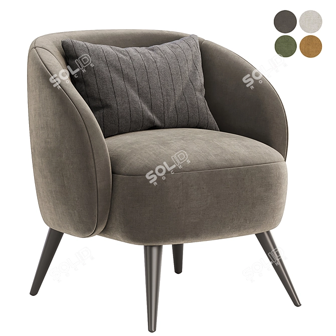 Title: Modern Mylo Accent Chair 3D model image 3
