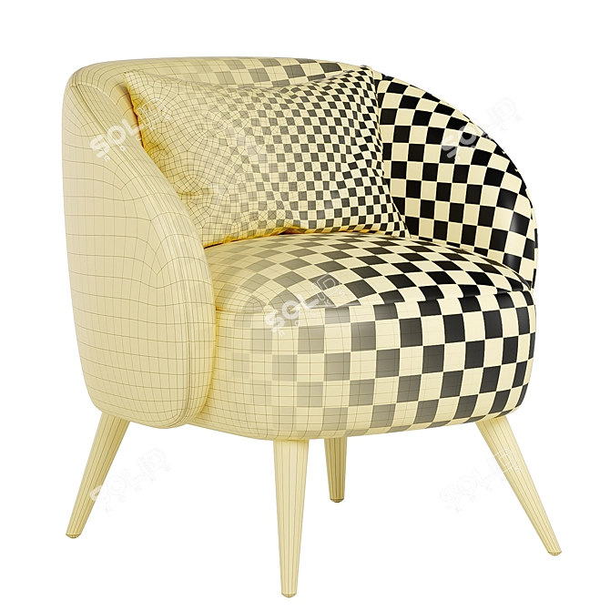 Title: Modern Mylo Accent Chair 3D model image 7