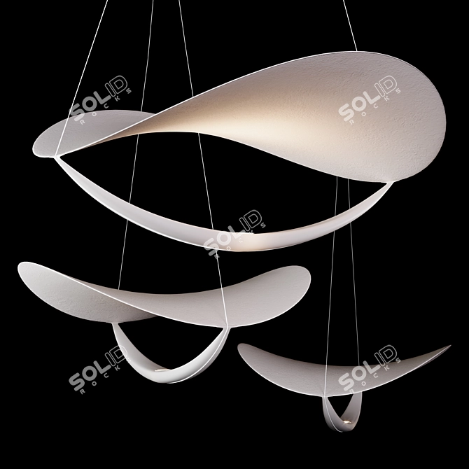 Modern LED Pendant Lamp Plena 3D model image 1