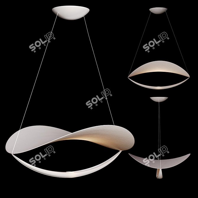 Modern LED Pendant Lamp Plena 3D model image 2