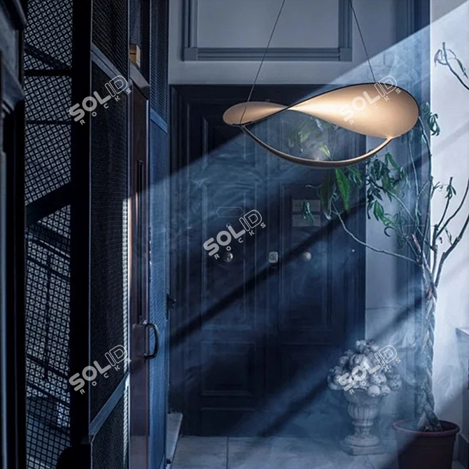 Modern LED Pendant Lamp Plena 3D model image 4