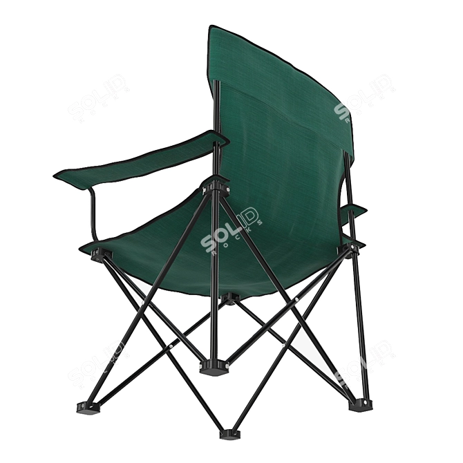 Portable Camp Chair, PBR Textures 3D model image 2