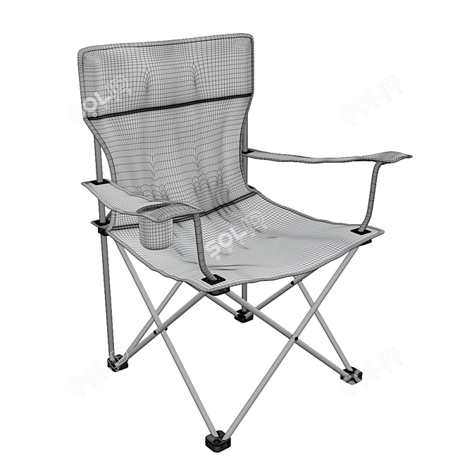 Portable Camp Chair, PBR Textures 3D model image 3