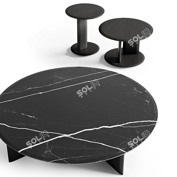 Sleek Poliform MUSH Coffee Tables 3D model image 2