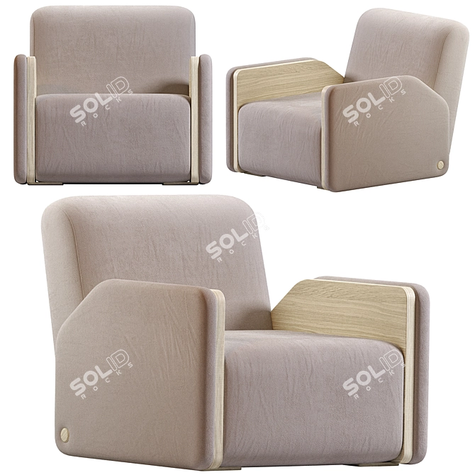 Modern Design OSCAR Armchair 3D model image 1