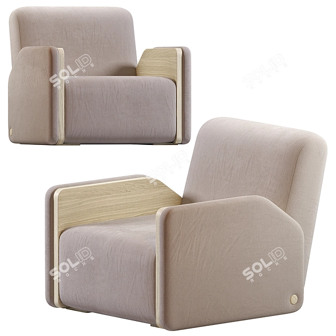 Modern Design OSCAR Armchair 3D model image 2