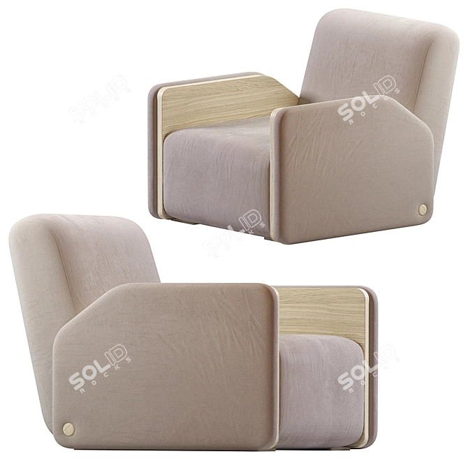 Modern Design OSCAR Armchair 3D model image 3