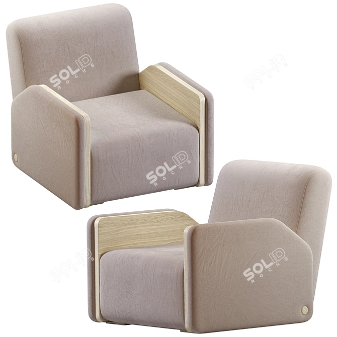 Modern Design OSCAR Armchair 3D model image 4