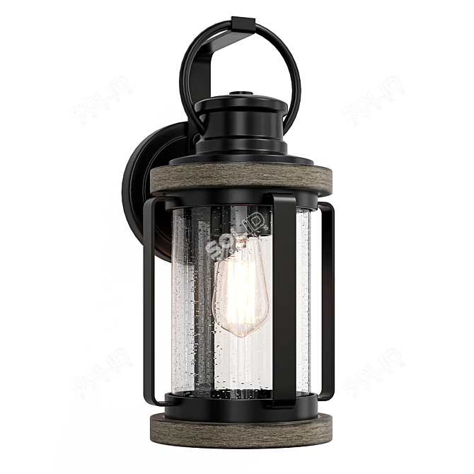 Slender Outdoor Wall Sconce Fixture 3D model image 1