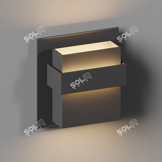 Minimalistic LED Wall Sconce Fixture 3D model image 3