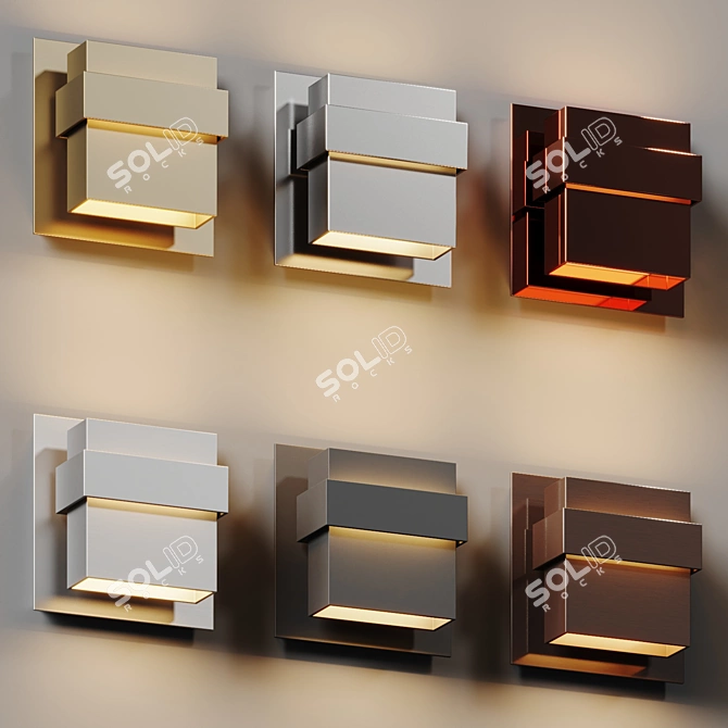 Minimalistic LED Wall Sconce Fixture 3D model image 4