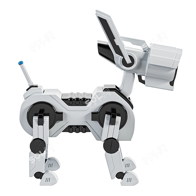 Tech-Savvy Robot Canine 3D model image 4