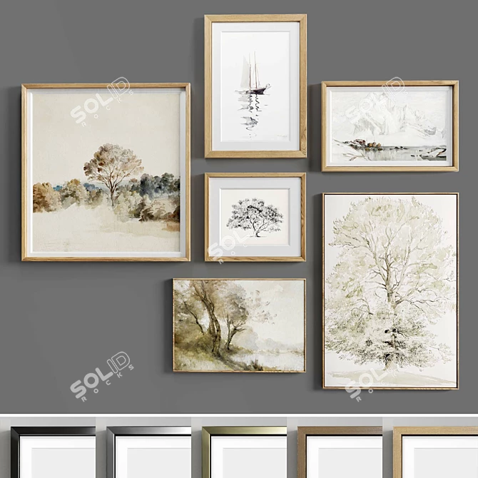 Modern Frame Set Variety Pack 3D model image 1