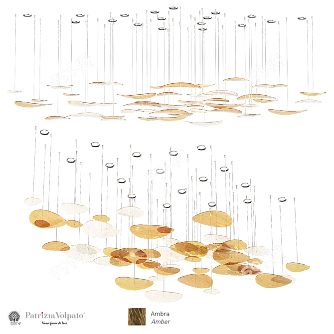 Elegant Patrizia Volpato Pendant Light 3D model image 1
