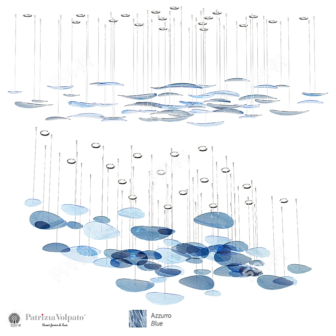 Elegant Patrizia Volpato Pendant Light 3D model image 3