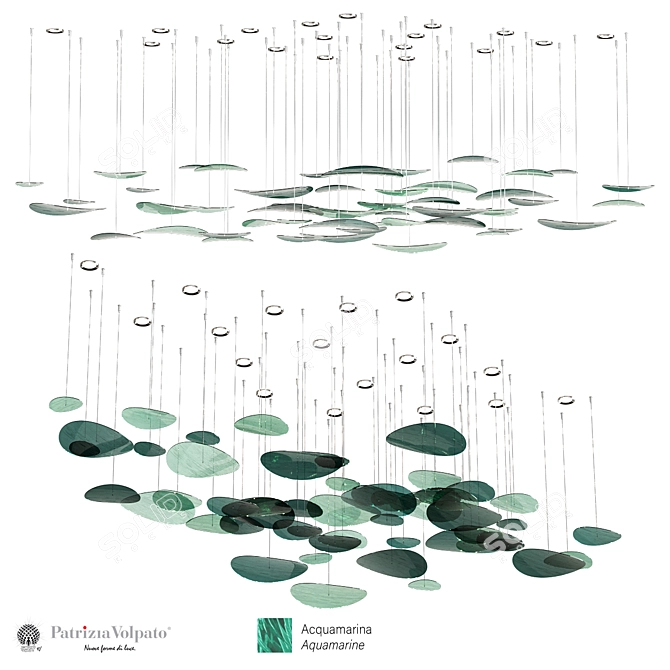 Elegant Patrizia Volpato Pendant Light 3D model image 4