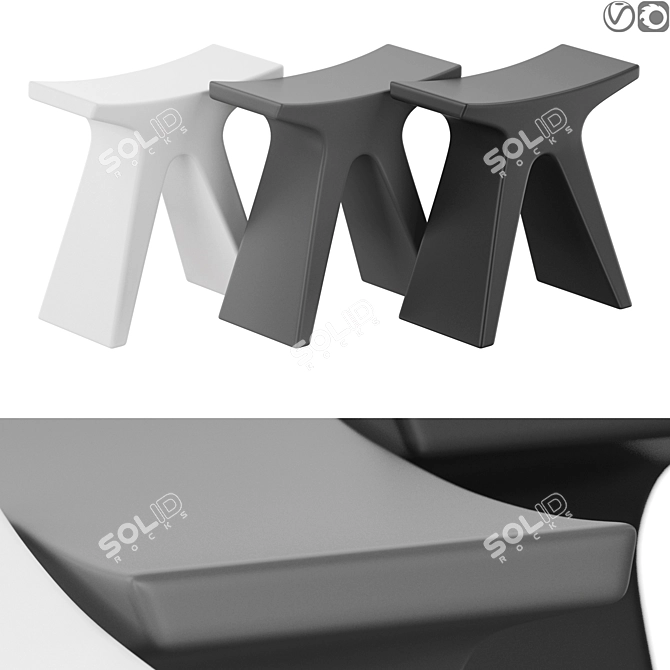 Modern Geometric Sculpture Art 3D model image 1