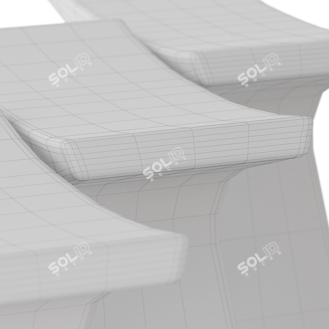 Modern Geometric Sculpture Art 3D model image 5