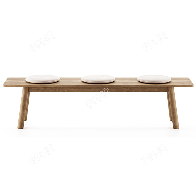 Modern Minimalist B&B Italia Bench 3D model image 3