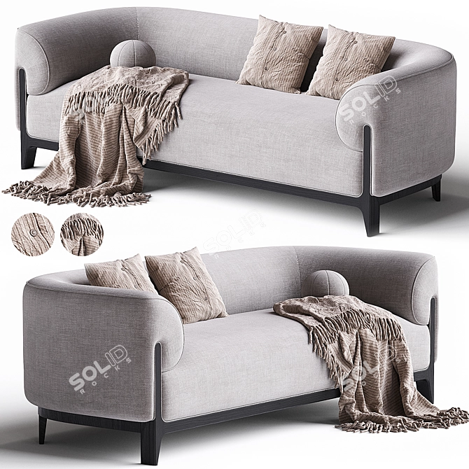 Bob Delcourt Sofa | Elegant Modern Design 3D model image 1