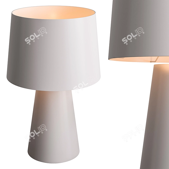 Glowing Plastic Table Lamp 3D model image 2