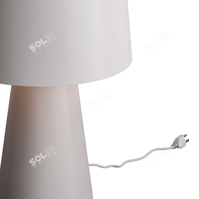 Glowing Plastic Table Lamp 3D model image 4