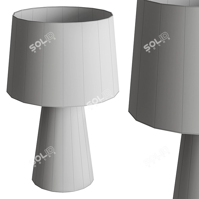 Glowing Plastic Table Lamp 3D model image 5