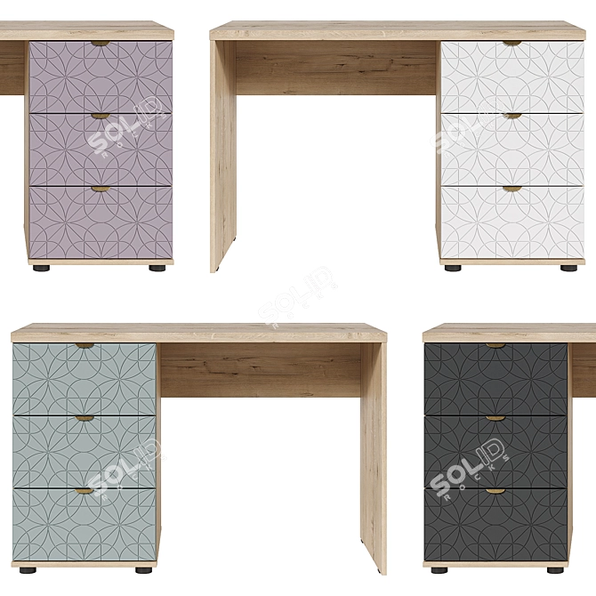 Monblan Lunge Writing Desks 3D model image 2