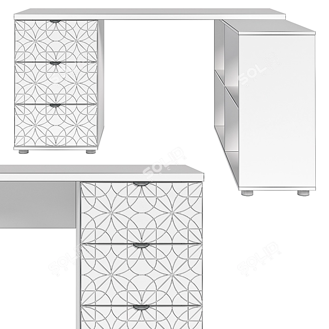 Monblan Lunge Writing Desks 3D model image 3