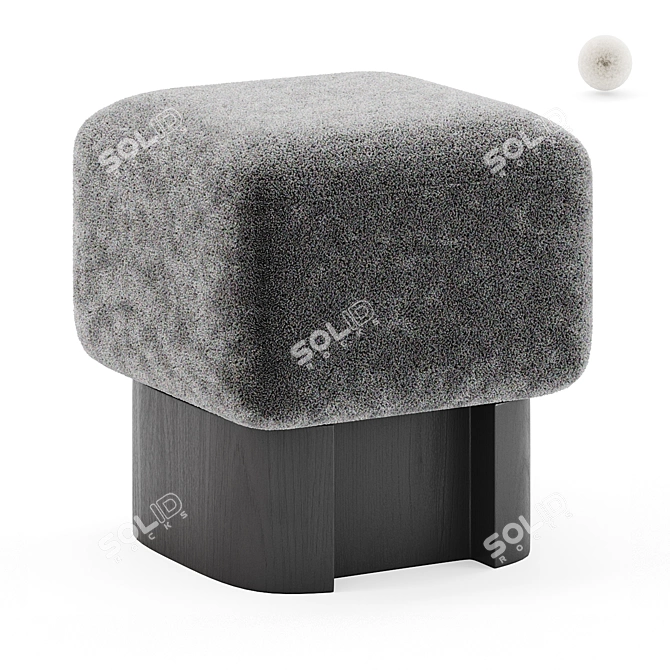 Luxury Lloyd High Pouf: Timeless Elegance 3D model image 1