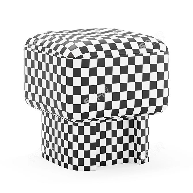 Luxury Lloyd High Pouf: Timeless Elegance 3D model image 4