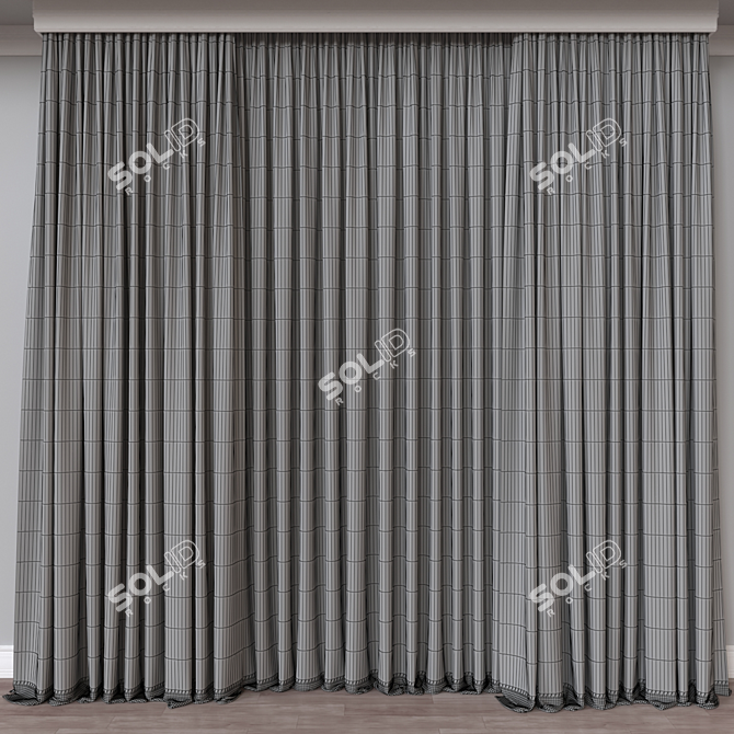  Versatile Rendered Curtain Model 3D model image 4