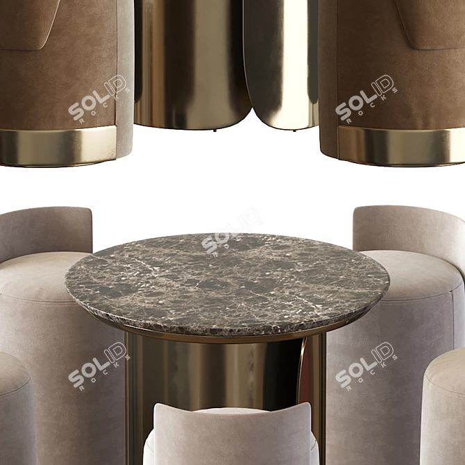 Contemporary Chair Table Set 2016 3D model image 6