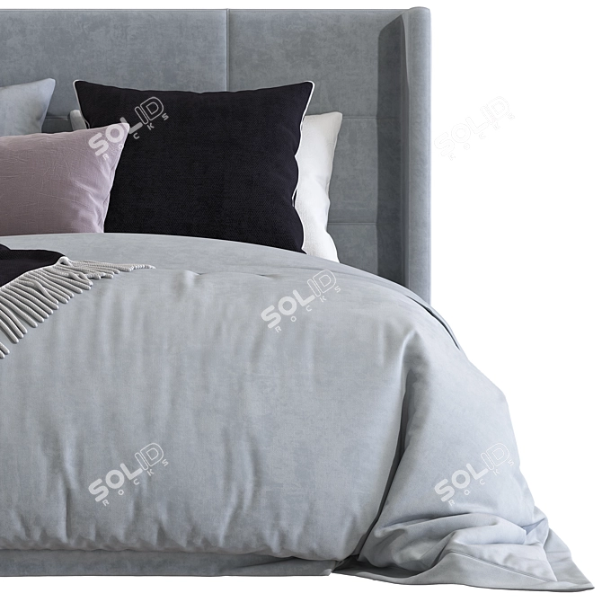 Double Bed 143 3D Model 3D model image 5