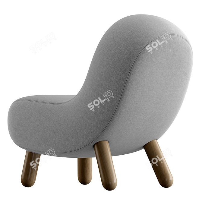 Kids' Softline BOB Fabric Armchair 3D model image 4