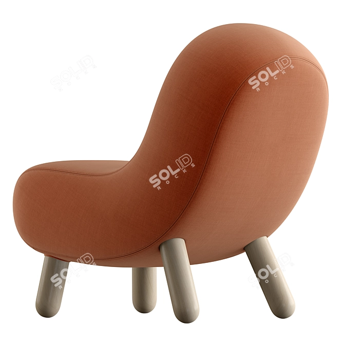 Kids' Softline BOB Fabric Armchair 3D model image 5