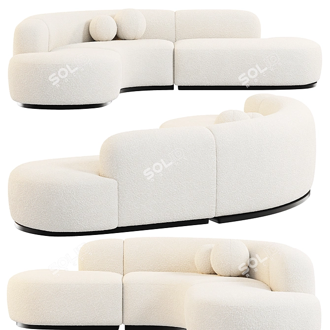 Modern Scandinavian Style Sofa Bjorn 3D model image 4