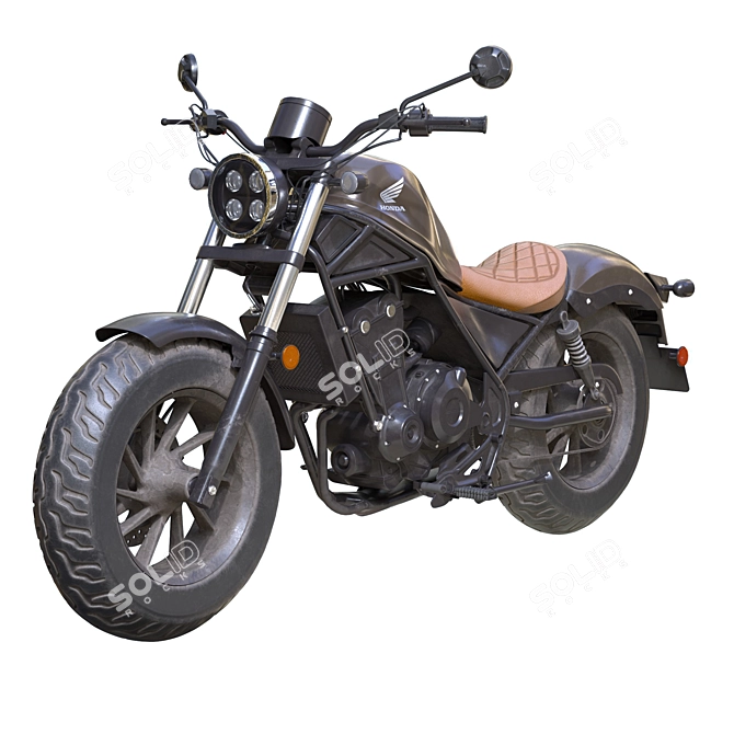 Honda Rebel 500 PBR Texture 3D model image 3