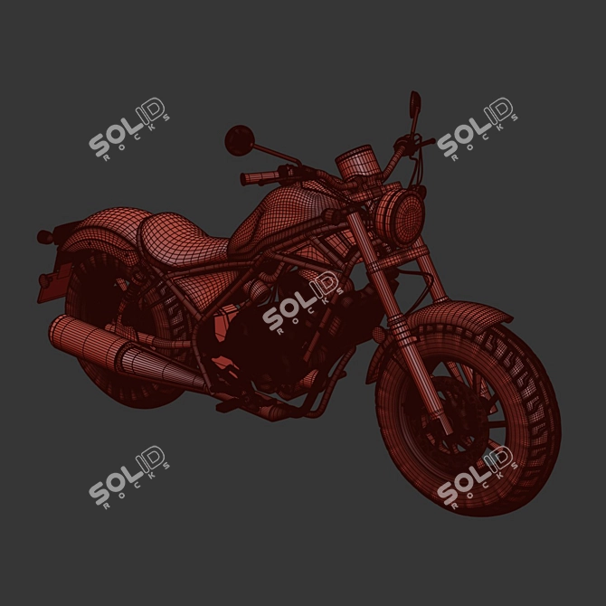 Honda Rebel 500 PBR Texture 3D model image 7