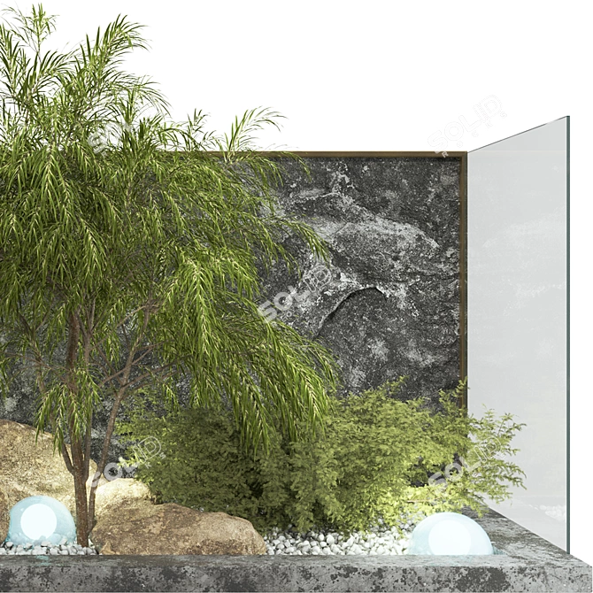 Decorative Garden Plant Collection Set 3D model image 3