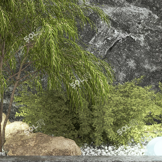 Decorative Garden Plant Collection Set 3D model image 5