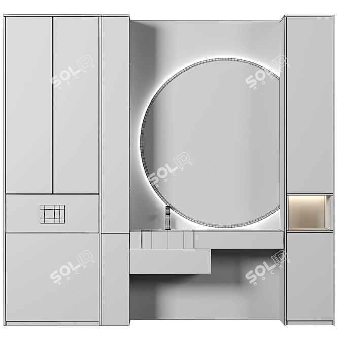 Modern Bathroom Furniture Set 3D model image 4