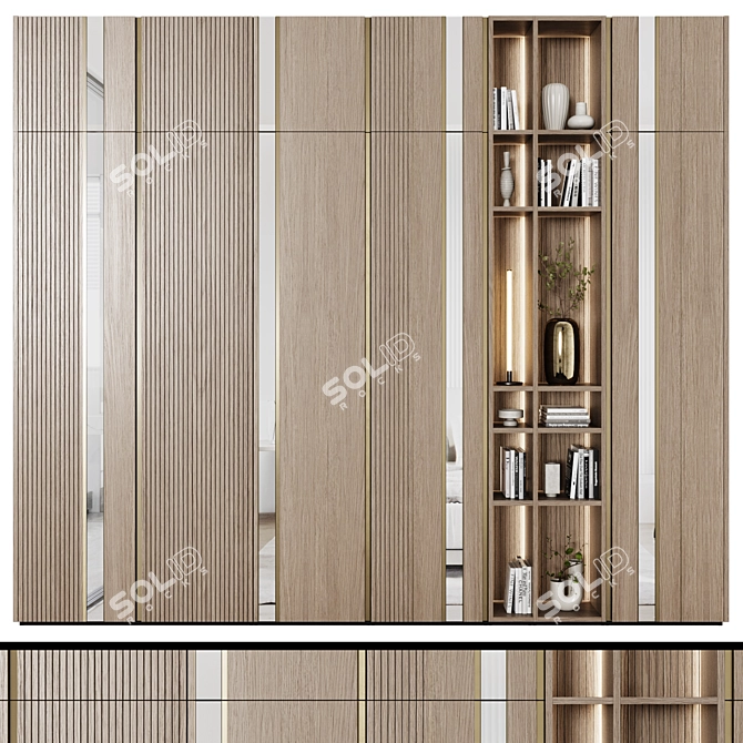 Modern Style Modular Wardrobes 3D model image 1