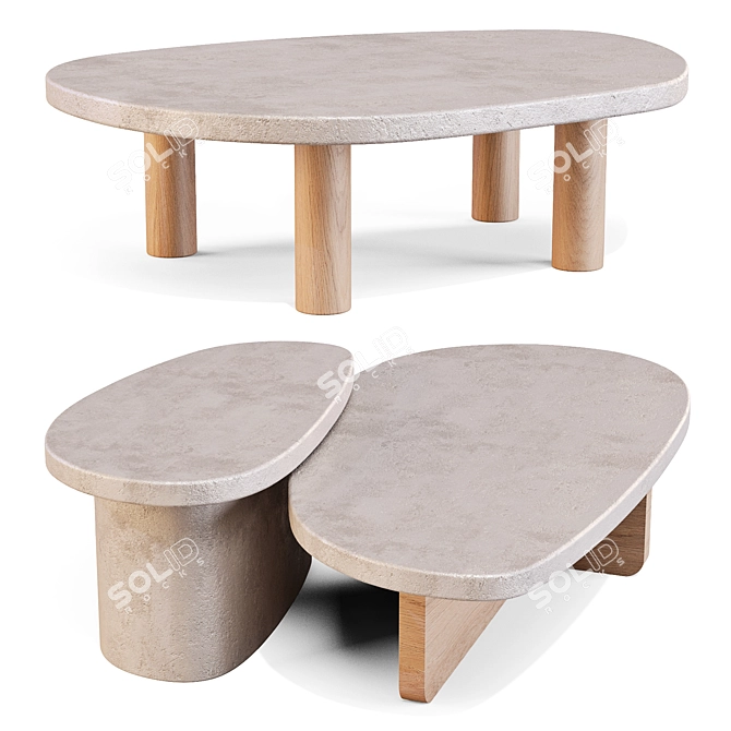 Mush Coffee & Side Tables - Mortex Organic Design 3D model image 1