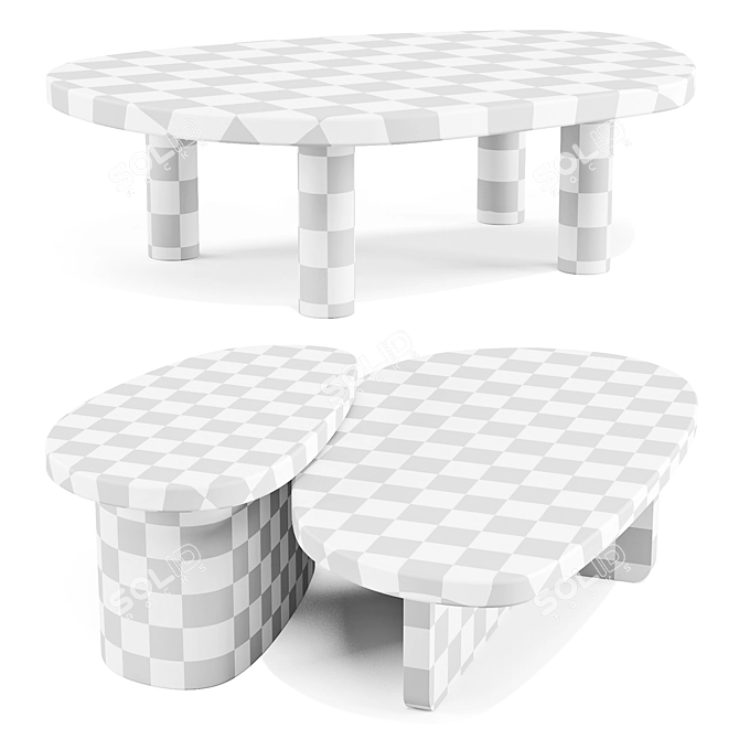 Mush Coffee & Side Tables - Mortex Organic Design 3D model image 5