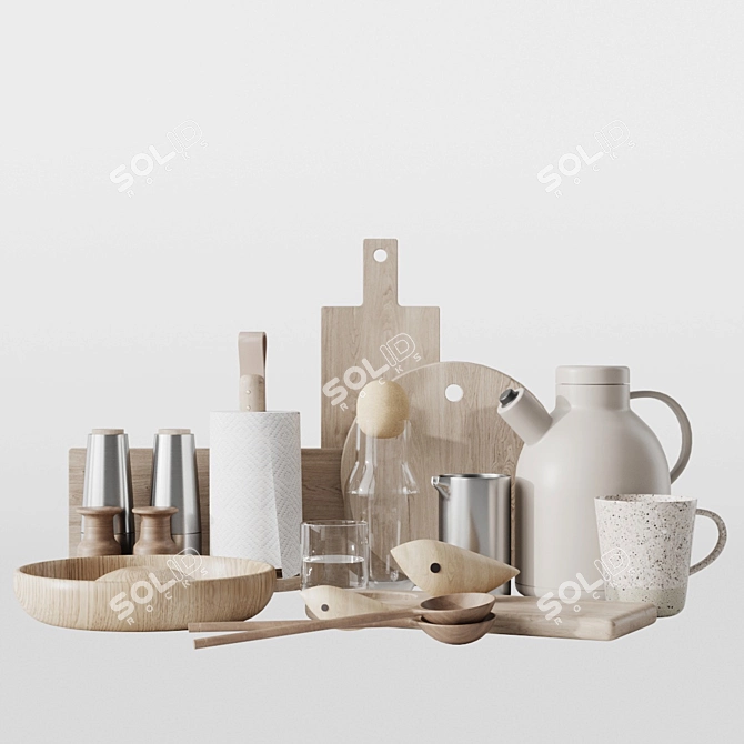 Title: Blomus Dessert Plate Set 3D model image 1