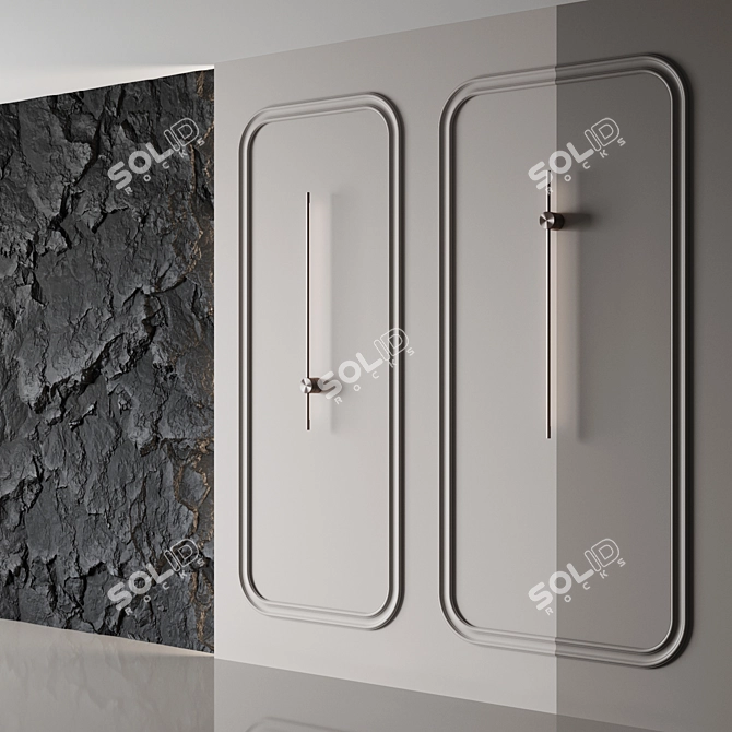 Modern 3D Wall Panel Render 3D model image 4