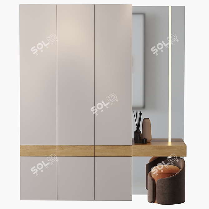 Modern 3D Hallway Furniture Model 3D model image 4