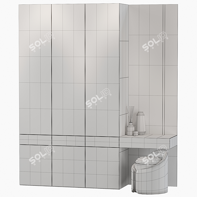 Modern 3D Hallway Furniture Model 3D model image 5