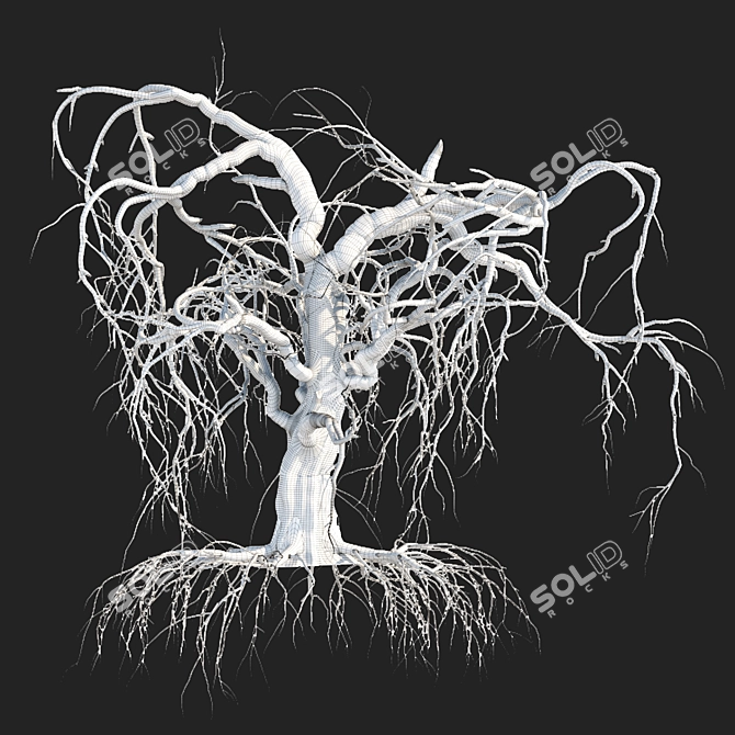 Grieving Willow Tree 3D Model 3D model image 5